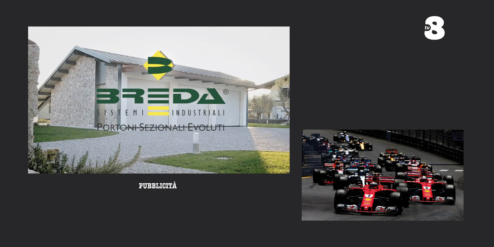 Breda Portoni in TV per celebrare il GP di Montecarlo di Formula 1